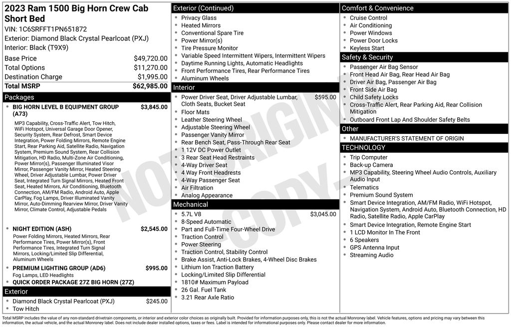 ram ram 1500 pickup 2023 1C6SRFFT1PN651872 image ram ram 1500 pickup 2023 1C6SRFFT1PN651872 image